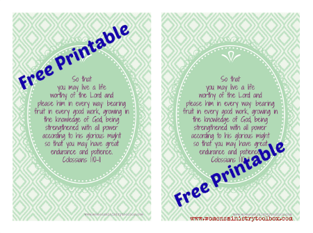 Preview of Printable Verse of Encouragement