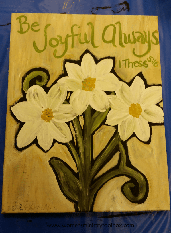 Finished product from our Women's Ministry workshop fellowship night