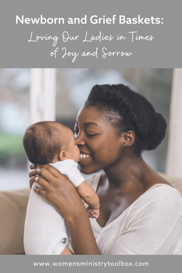 I'm sharing all of the details about the newborn baskets and grief baskets we distribute to the members of our church.