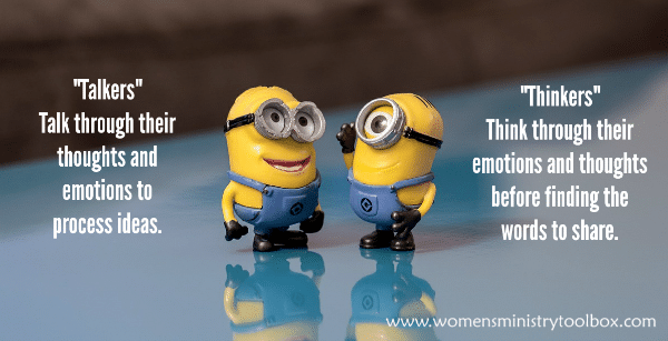 Thinkers and Talkers process differently